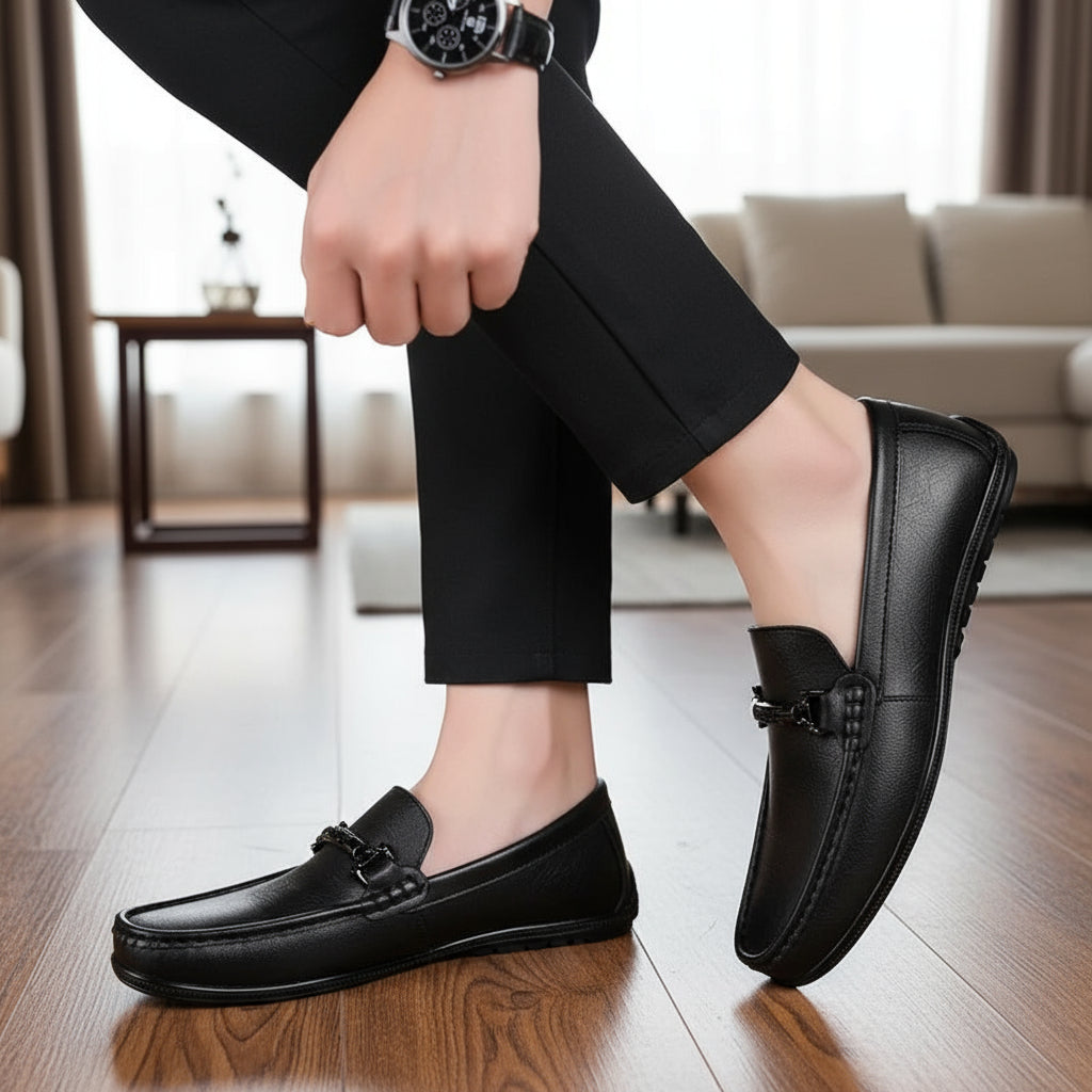 Buty Ślubne Męskie Eleganckie Loafers Klasyczne Mokasyny