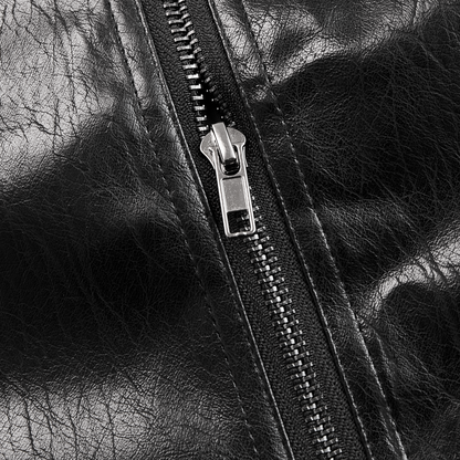 Damska Skórzana Kurtka Długa Lekka Elegancka