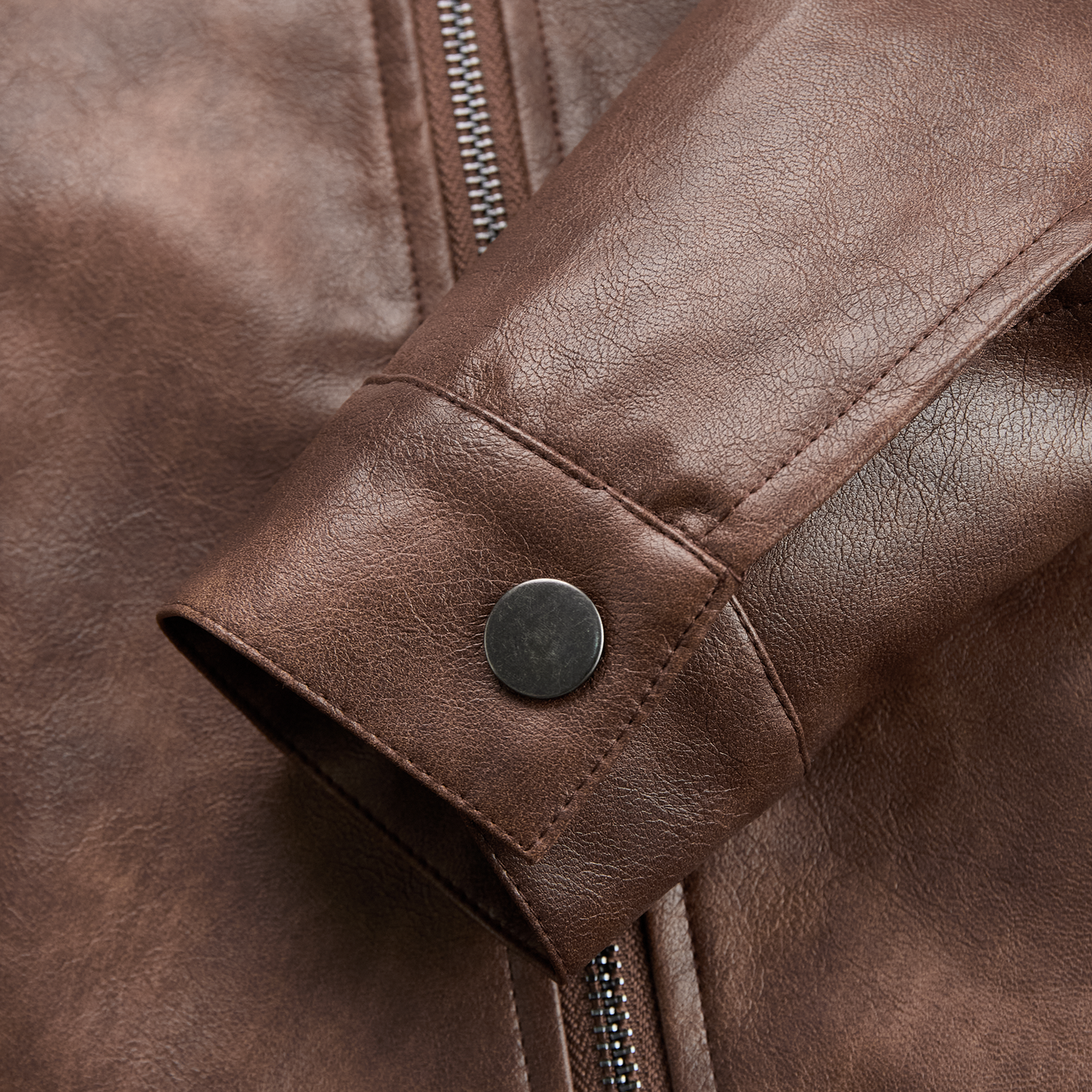 Damska Skórzana Kurtka Krótka Lekka