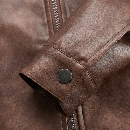 Damska Skórzana Kurtka Krótka Lekka