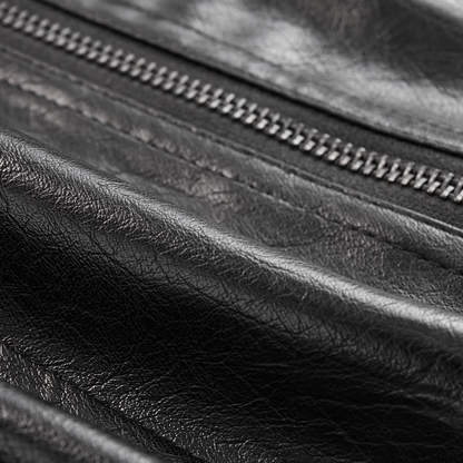 Damska Skórzana Kurtka Długa Lekka Elegancka