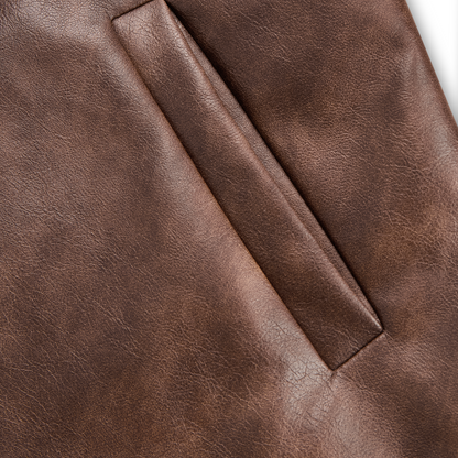 Damska Skórzana Kurtka Krótka Lekka