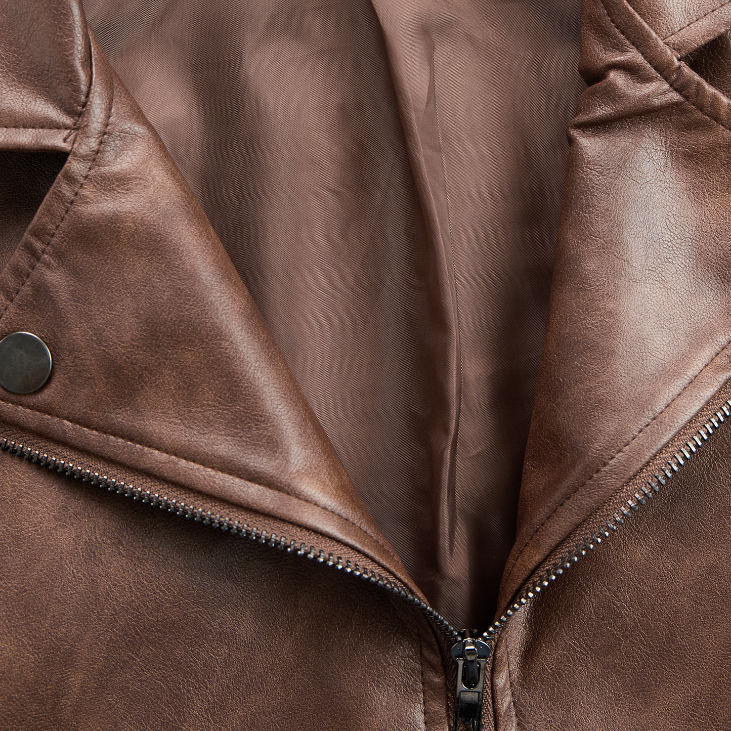 Damska Skórzana Kurtka Krótka Lekka