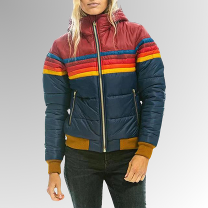 Damska Puchowa Bomber Jacket Lekka Puffer