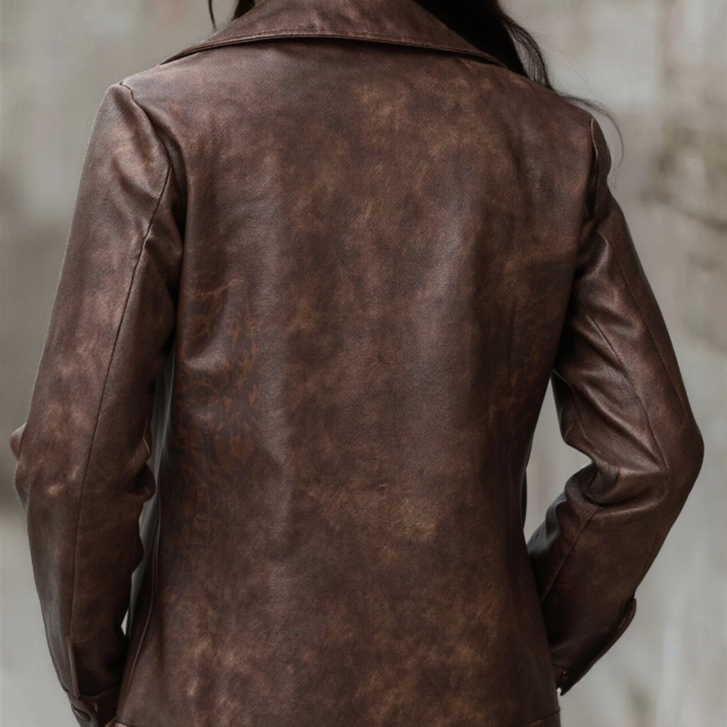 Damska Skórzana Kurtka Krótka Lekka