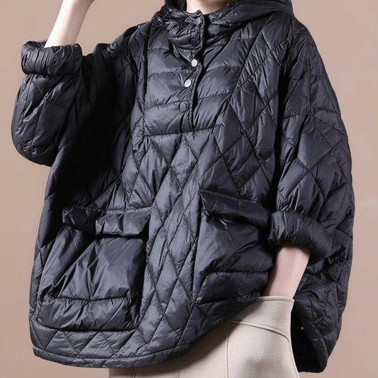 Damska Pikowana Kurtka Puffer Krótka Oversize