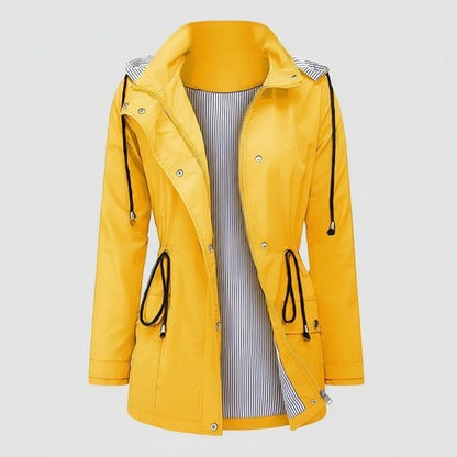 Damska Lekka Kurtka Trench Długa Elegancka Klasyczna