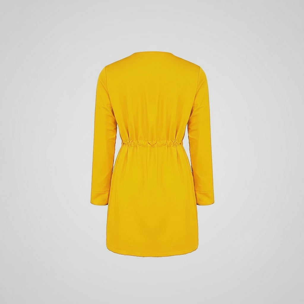 Damska Lekka Kurtka Trench Długa Elegancka Klasyczna