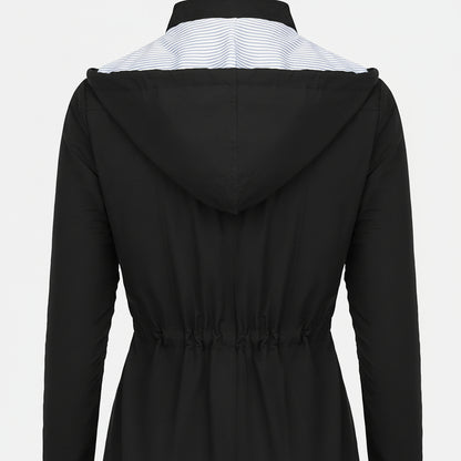 Damska Lekka Kurtka Trench Długa Elegancka Klasyczna