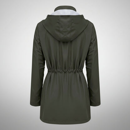 Damska Lekka Kurtka Trench Długa Elegancka Klasyczna