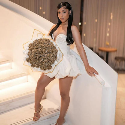 Suknia Ślubna Elegancka Koktajlowa Sukienka Wieczorowa Mini