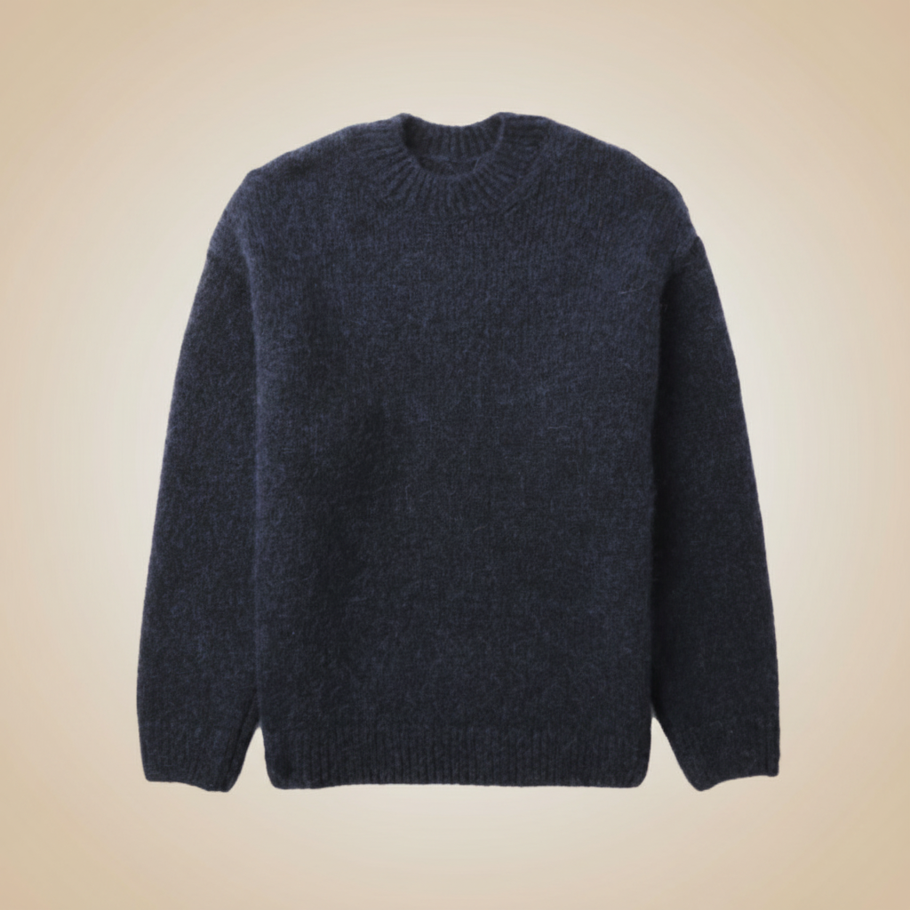 Sweter Męski Dziany Oversize Sweter Cashemere Stylowy