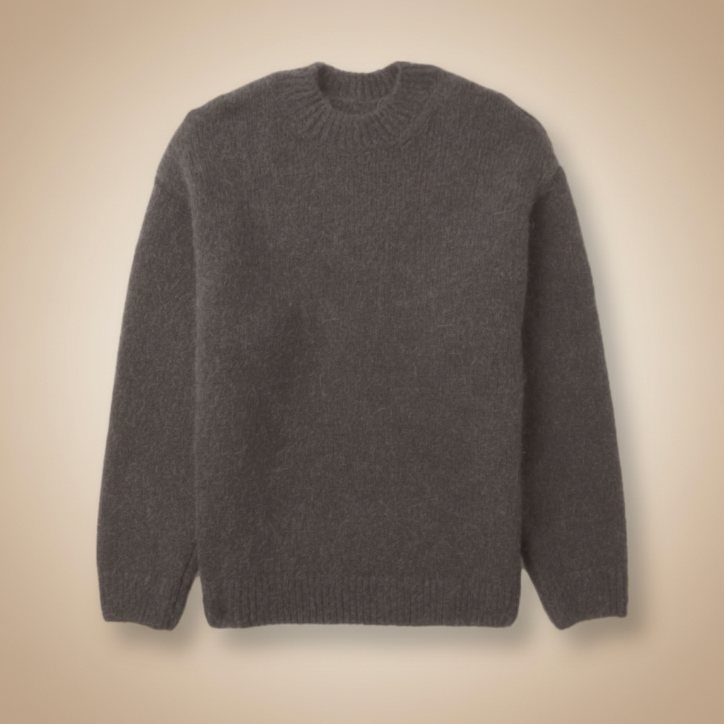 Sweter Męski Dziany Oversize Sweter Cashemere Stylowy