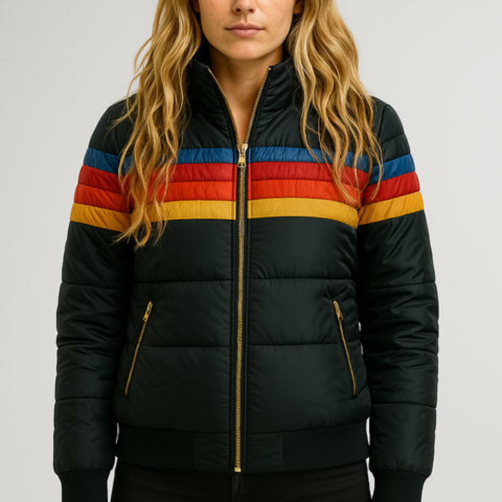 Damska Puchowa Bomber Jacket Lekka Puffer