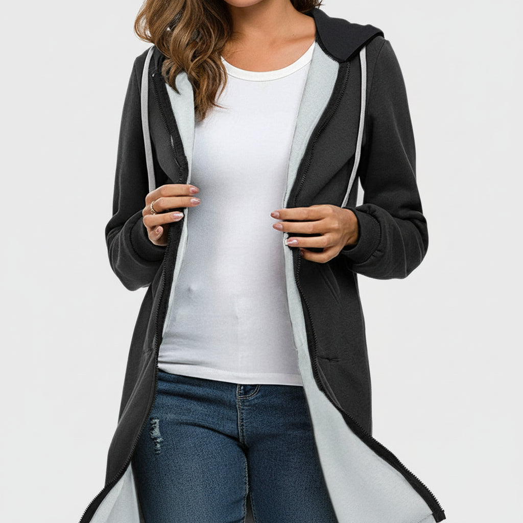 Damska Dluga Lekka Jacket Wygodna Oversize