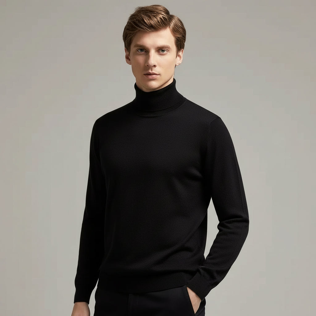 Sweter Męski Elegancki Klasyczny Jesień Zimę