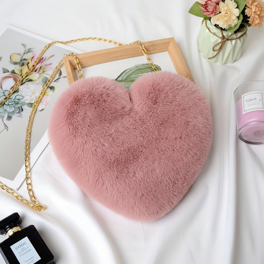 Torebka Damska Ramię Serce Suwakiem Codzienna