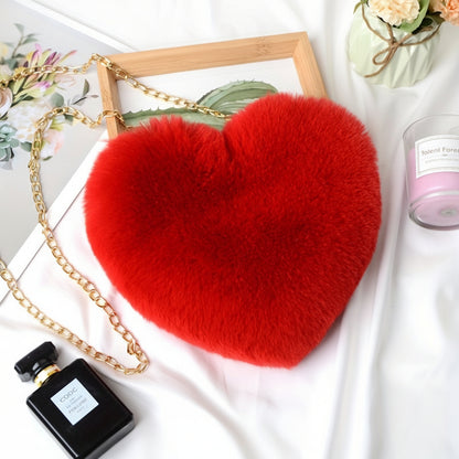 Torebka Damska Ramię Serce Suwakiem Codzienna