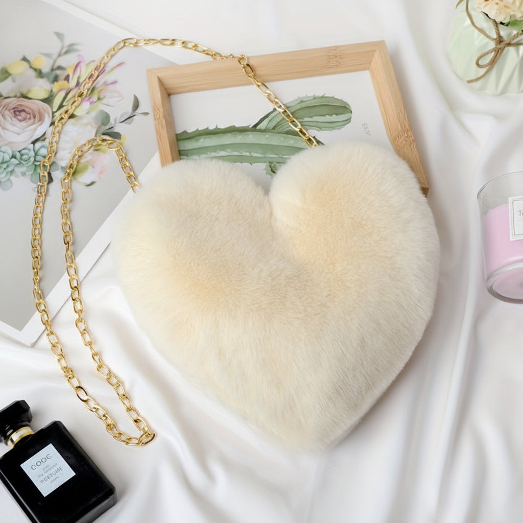 Torebka Damska Ramię Serce Suwakiem Codzienna