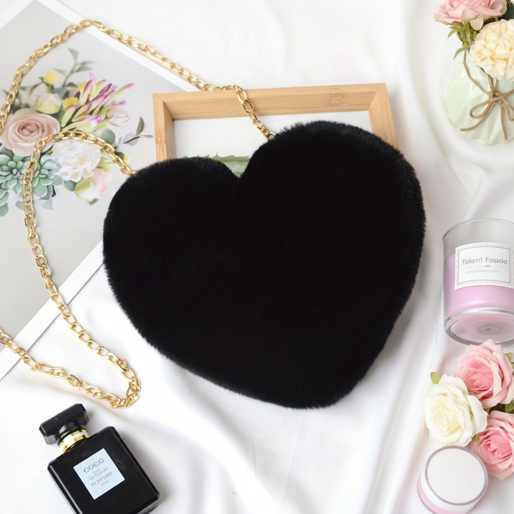 Torebka Damska Ramię Serce Suwakiem Codzienna