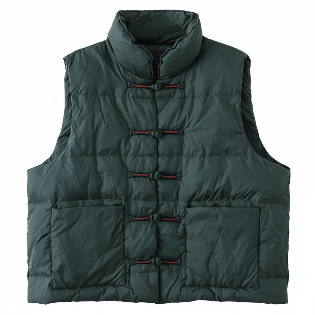 Damska Pikowana Puffer Kamizelka Lekka Oversize