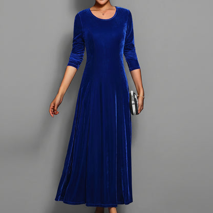 Sukienka Midi Damska Długim Rękawem Wesele Okazje Formalne