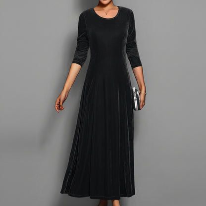 Sukienka Midi Damska Długim Rękawem Wesele Okazje Formalne