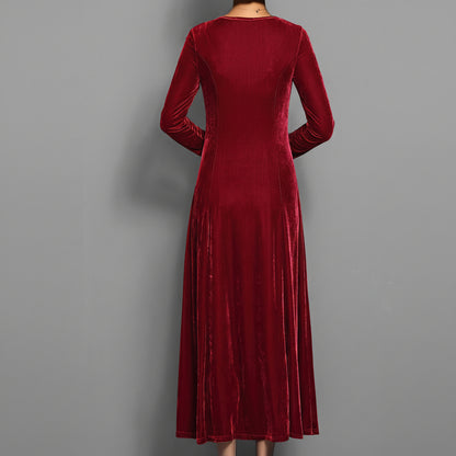 Sukienka Midi Damska Długim Rękawem Wesele Okazje Formalne