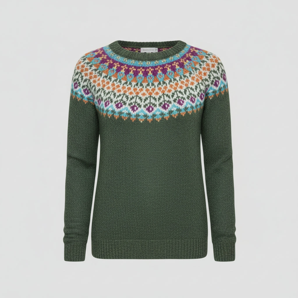 Sweter Damski Kaszmirowy Długim Rękawem Stylu Vintage