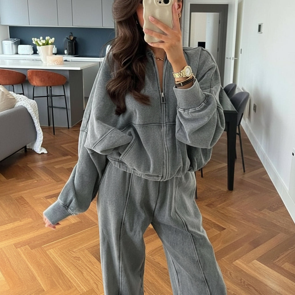 Damski Dwuczesciowy Zestaw Domowy Spodnie Top