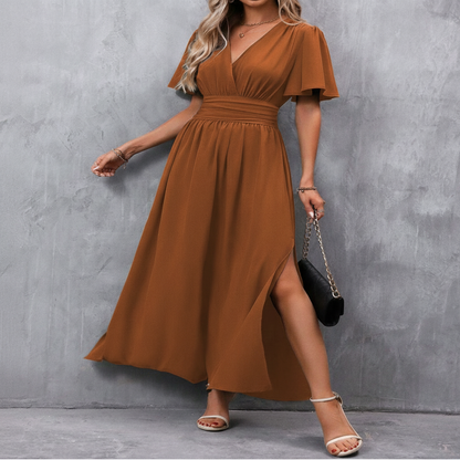 Damska Letnia Koktajlowa Suknia Ślubna Zawinąć Midi