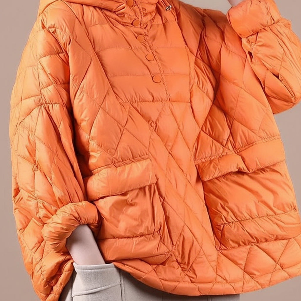 Damska Pikowana Kurtka Puffer Krótka Oversize