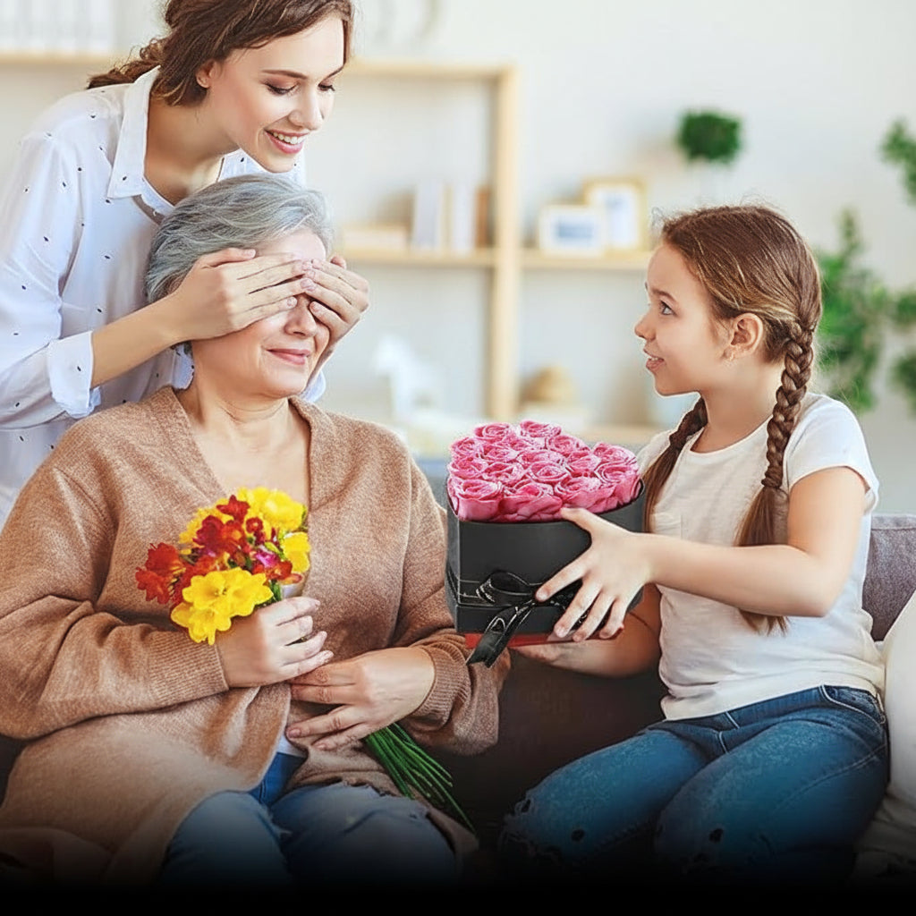 Wiekowe Róże Pudełku Prezent Ręcznie Wykonane Róże Sercu