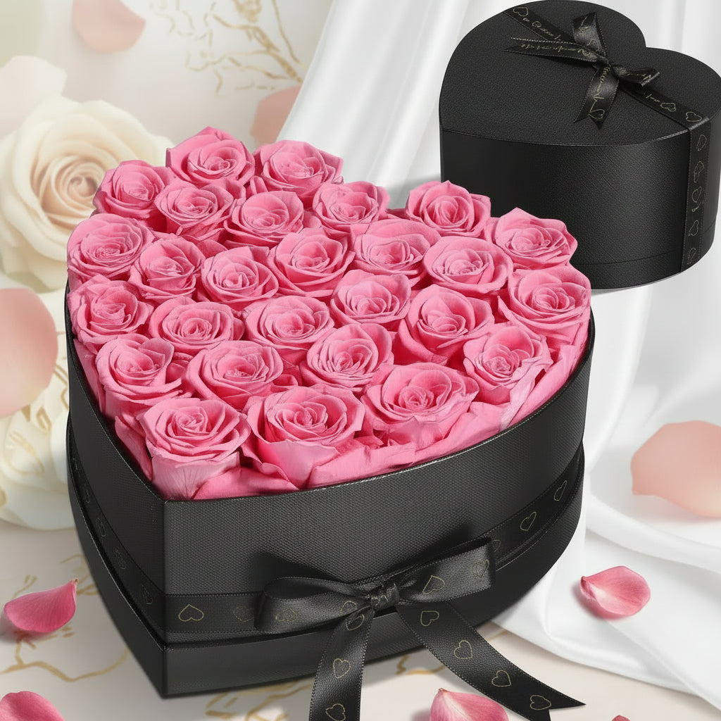 Wiekowe Róże Pudełku Prezent Ręcznie Wykonane Róże Sercu