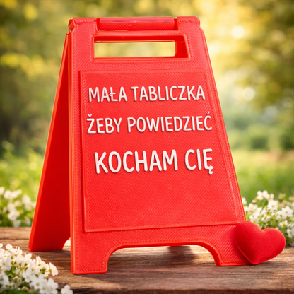 Walentynkowy Mini Szyld Napisem Kocham Cię Prezent