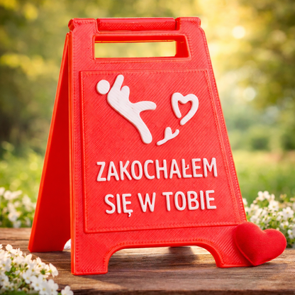 Walentynkowy Mini Szyld Napisem Kocham Cię Prezent