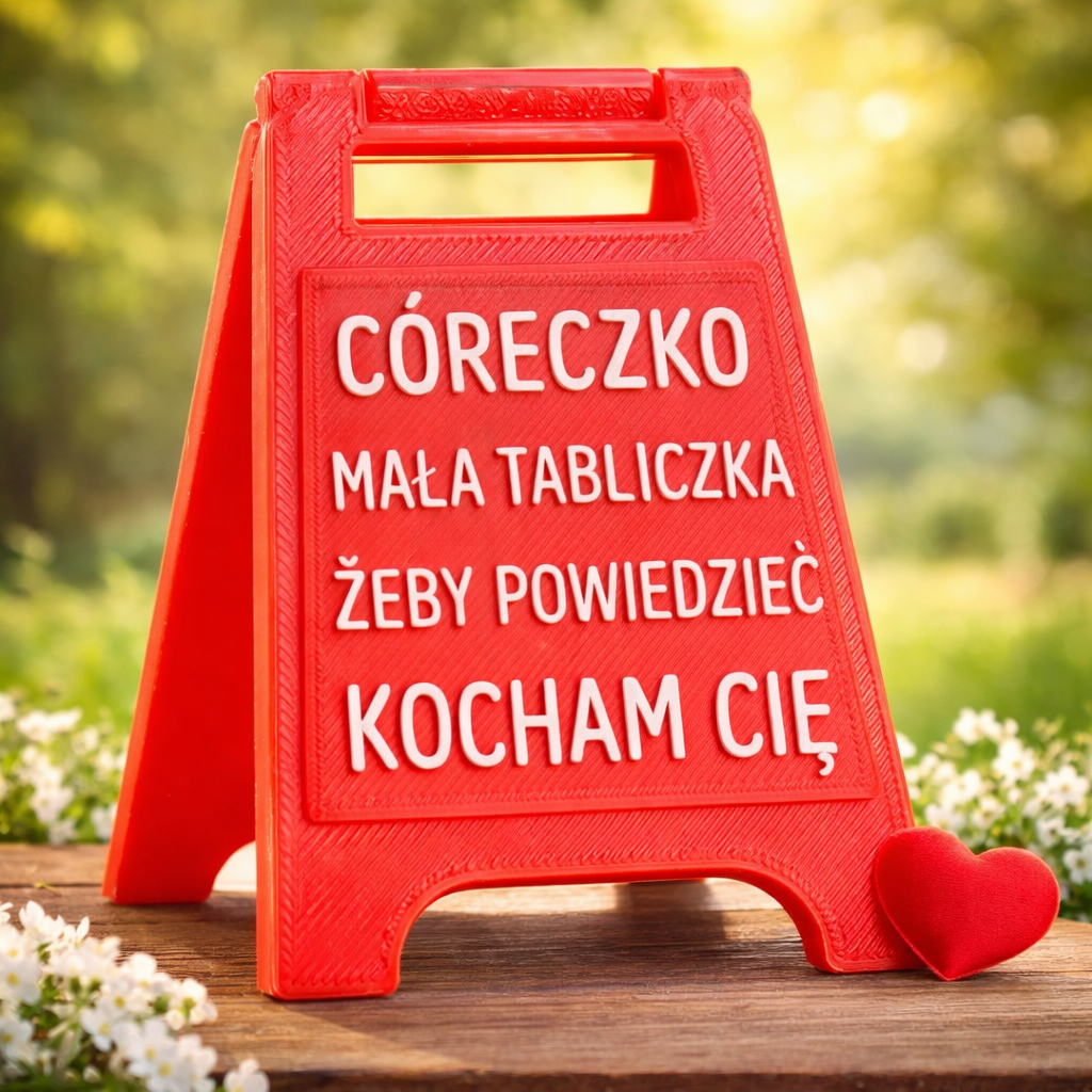 Walentynkowy Mini Szyld Napisem Kocham Cię Prezent