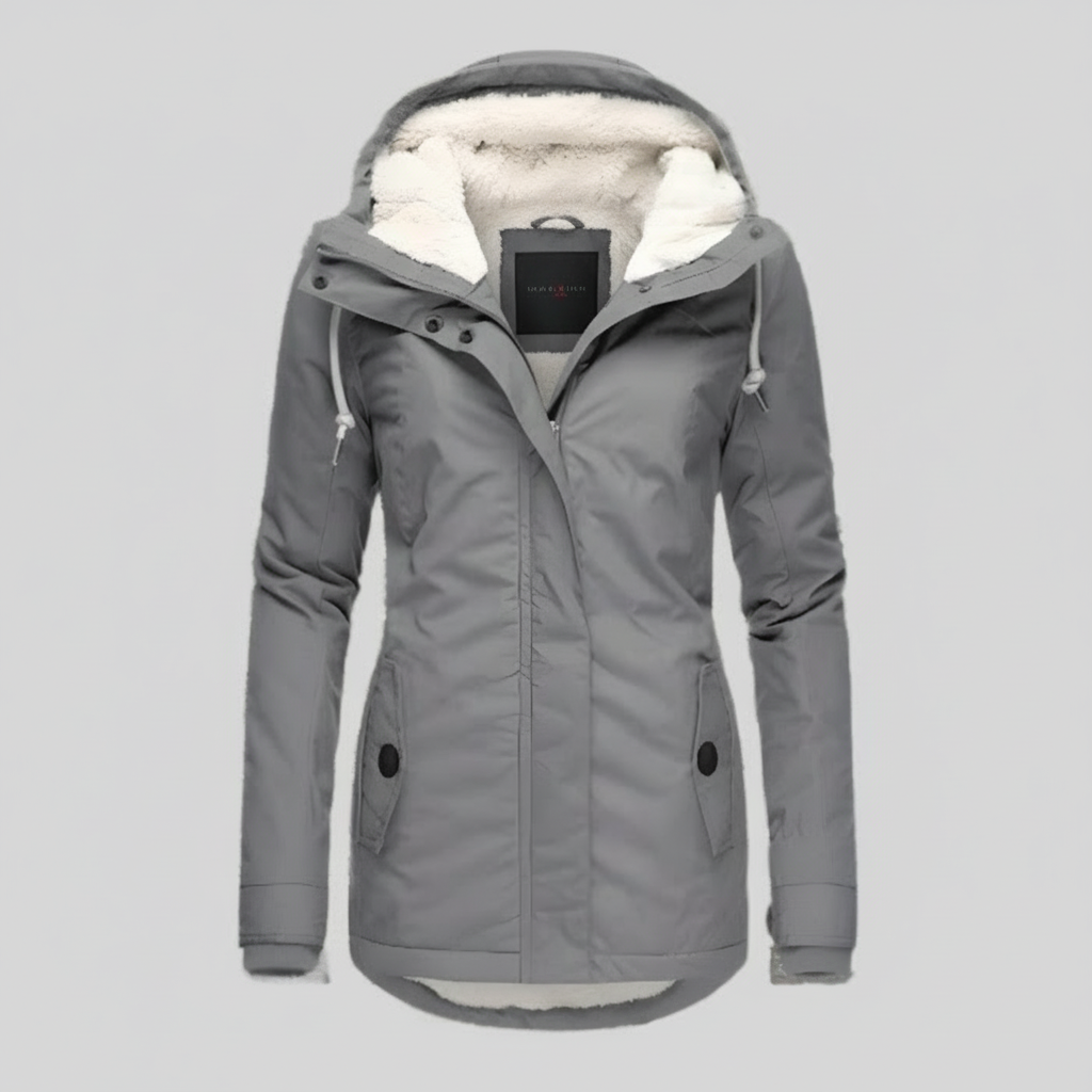 Damska Ocieplana Parka Kurtka Długi Lekki Oversize