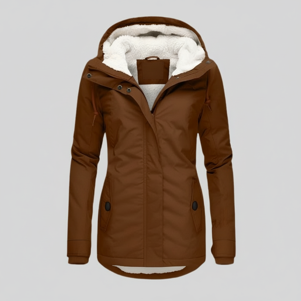 Damska Ocieplana Parka Kurtka Długi Lekki Oversize