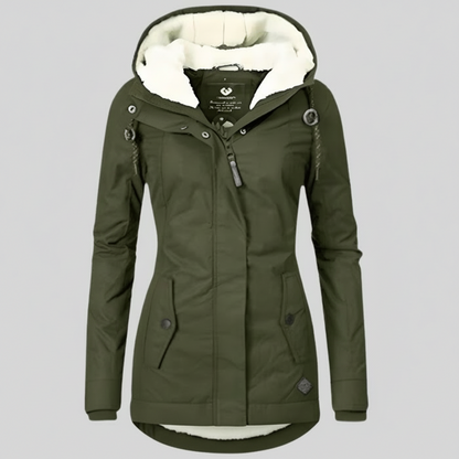 Damska Ocieplana Parka Kurtka Długi Lekki Oversize