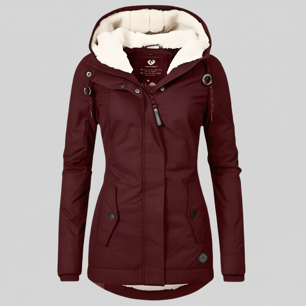 Damska Ocieplana Parka Kurtka Długi Lekki Oversize