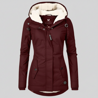 Damska Ocieplana Parka Kurtka Długi Lekki Oversize