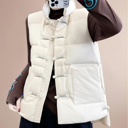 Damska Pikowana Puffer Kamizelka Lekka Oversize