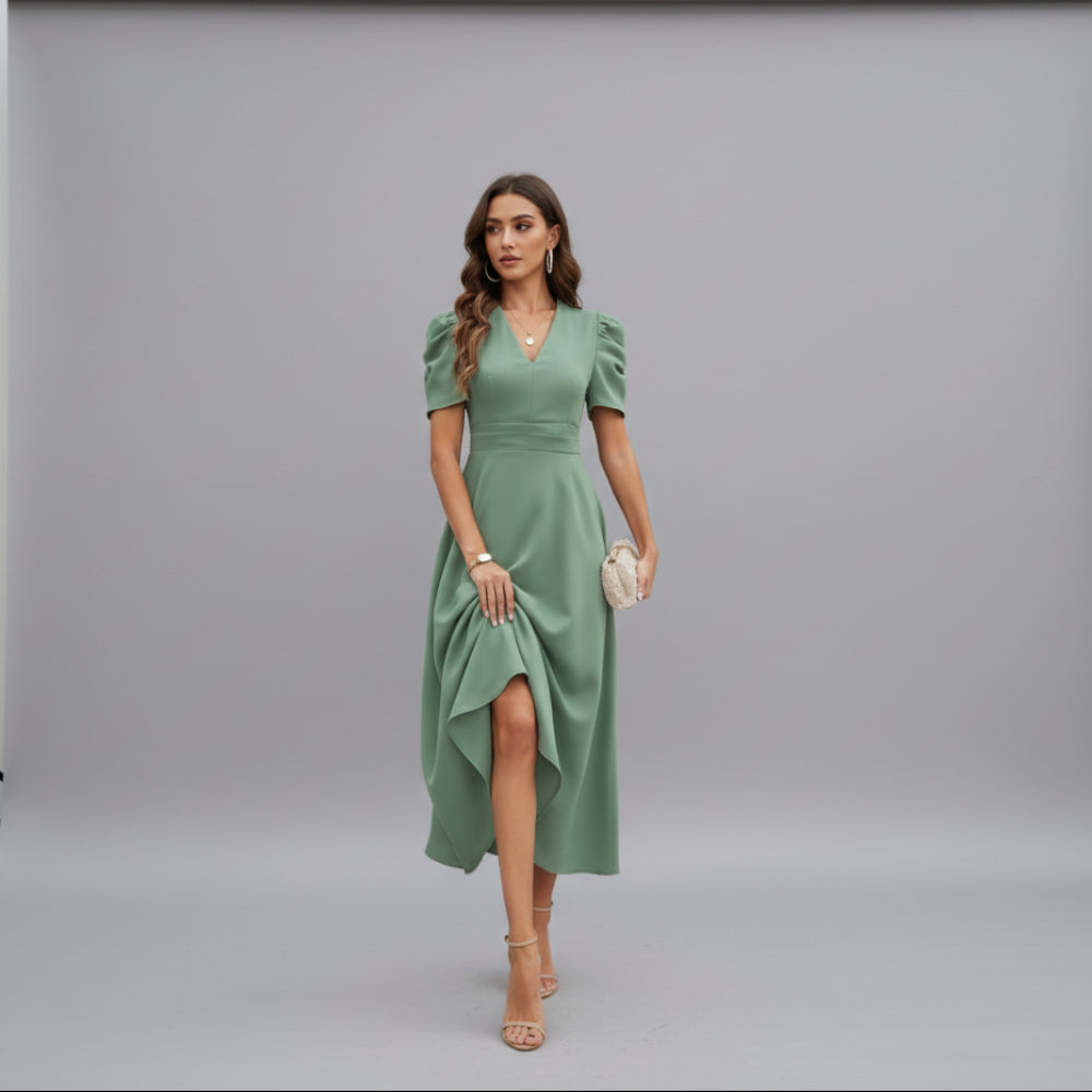 Damska Świąteczna Sukienka  Wesele Midi