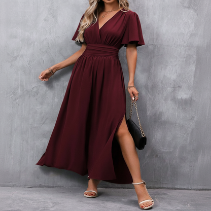 Damska Letnia Koktajlowa Suknia Ślubna Zawinąć Midi