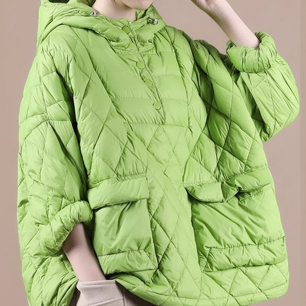 Damska Pikowana Kurtka Puffer Krótka Oversize