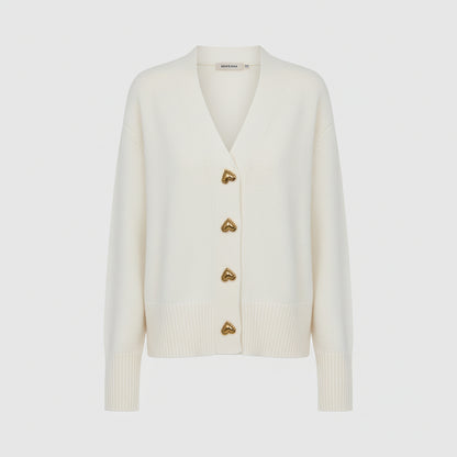 Damski Dzianinowy Kardigan Sweter Klasyczny Elegancki