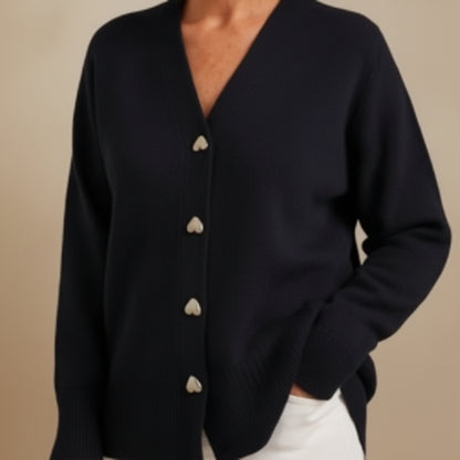 Damski Dzianinowy Kardigan Sweter Klasyczny Elegancki