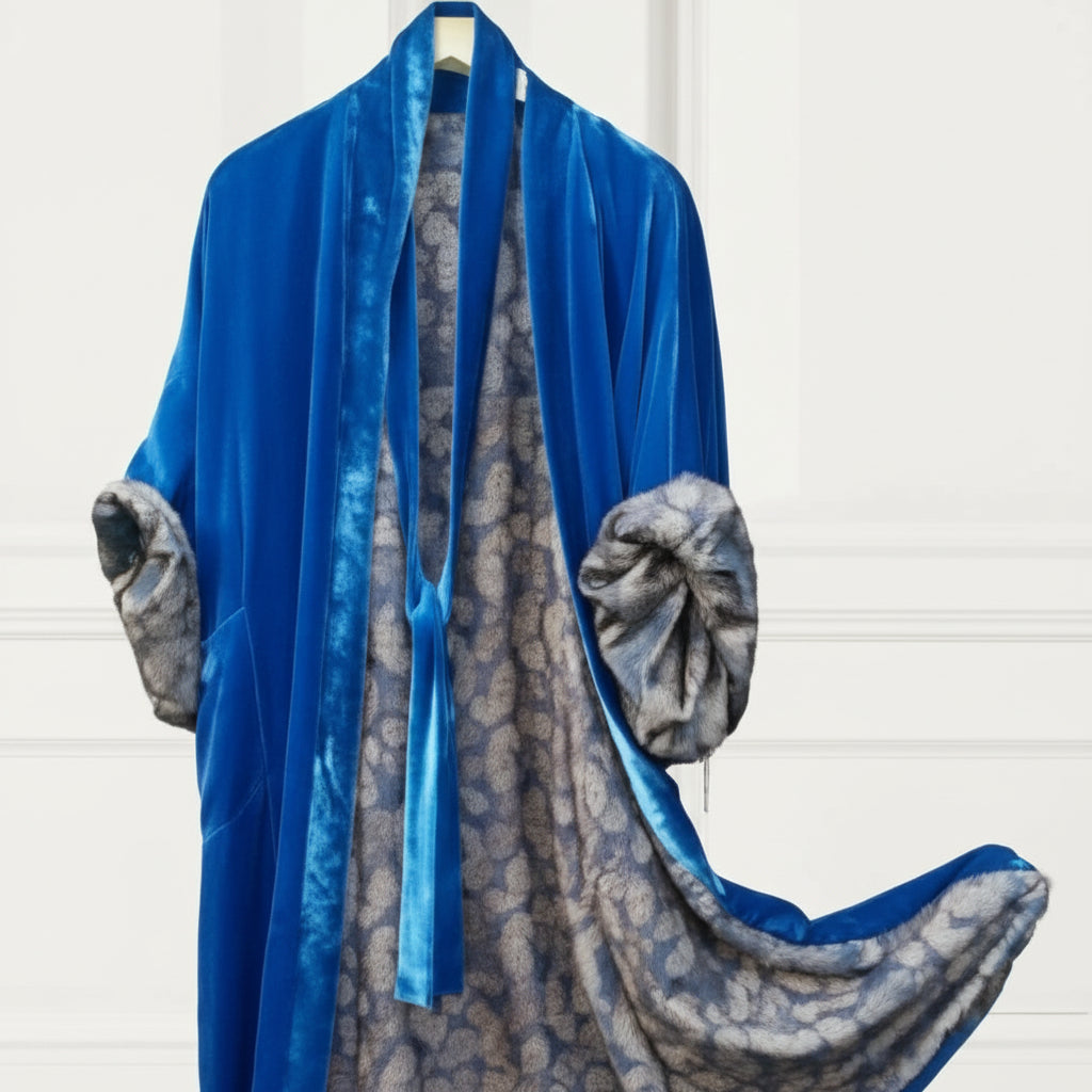 Damska Kurtka Kimono Kwiecistym Wzorem Dugi Rekaw Elegancka