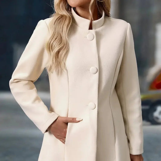 Damski Elegancki Płaszcz Lekki Długi Trencz